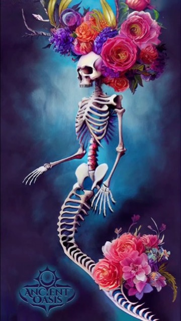 The Skull and Blooms motif